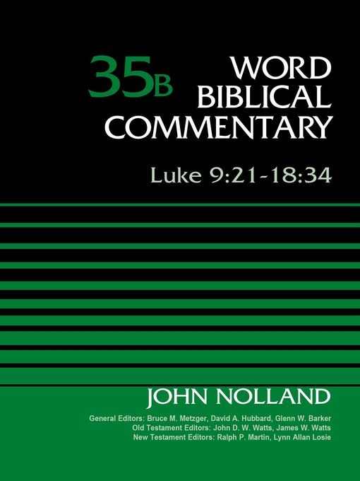 Title details for Luke 9 by John Nolland - Available